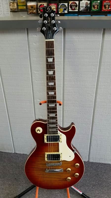 Samick AV-3T sunburst Les Paul style guitar image 1