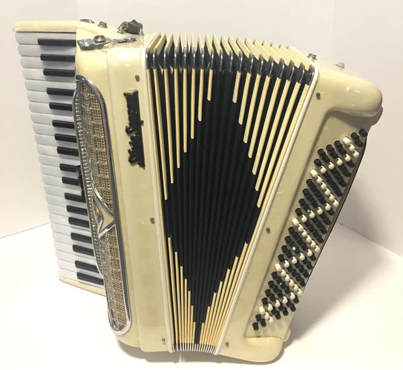 Silvio Soprani  Accordion 1950-1960 Marble Cream image 1