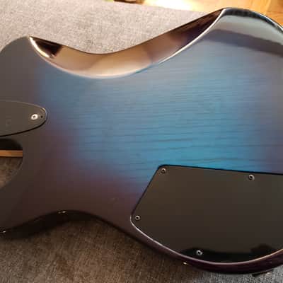 Extremely Rare G&L ASAT Bass Late 90's Blue Burst With Factory Microtonal / Quarter Tone Fretboard image 7