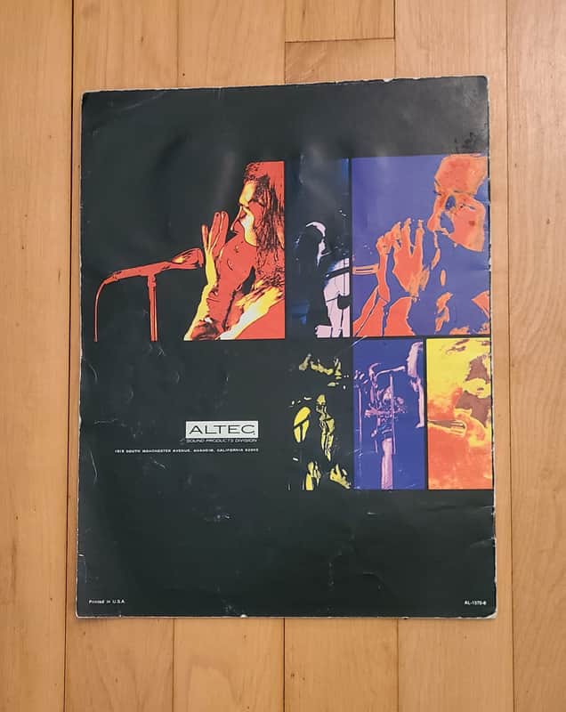 Altec Lansing Dealer Catalog 1970s "Musical Sound Equipment" # AL-1390B image 1