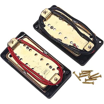 Guitar Humbucker Pickups Set,Double Coil Neck and Bridge Pickup Replacement Parts for LP Electric Guitar (GOLD-2) image 3