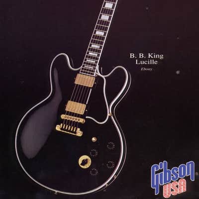 Gibson B. B. King Personally Autographed Gibson ES-355 “Lucille” 1993 - Classic, elegant Ebony finish with all-gold hardware image 2