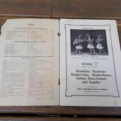 Vintage 1914 Gibson Full-Line Catalog "I"! Extremely Rare, Original Case Candy, Paperwork! Guitar, Mandolin, Harp Guitar! image 2
