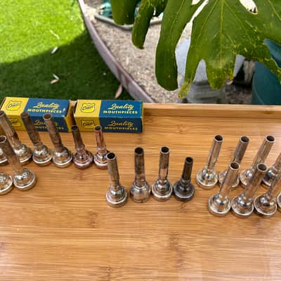 Trumpet mouthpieces Conn 7C and other makers 1970's - silver x 18 pcs image 2