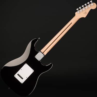 Squier Sonic Stratocaster Left-Handed, Maple Fingerboard, White Pickguard in Black image 3