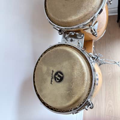 Latin Percussion LP-JRX-AW Junior Natural Wood Conga Set with Comfort Curve, Chrome Hardware Stand image 2