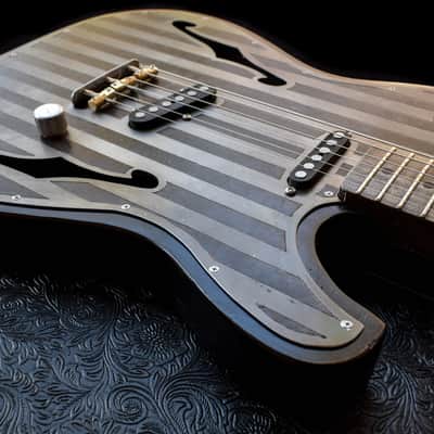 Dax&Co. Ironhorse 2022 Black/Steel Etched Striped guitar W/ Hardshell Case & COA! image 10