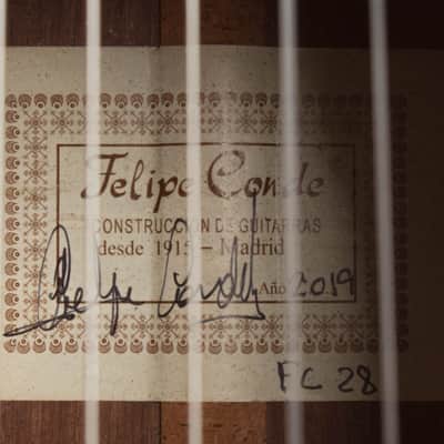 Felipe Conde FC28 Classical Guitar (2019), black hard shell case. image 12