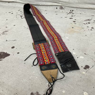 Vintage 1960s Guitar Strap Hippie-Hootenanny Pattern Strap Poor Condition image 4