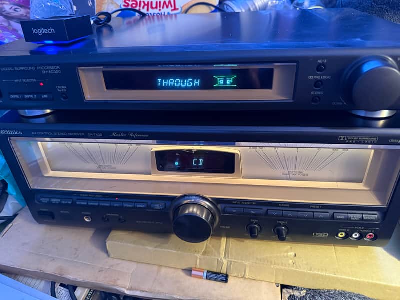 Technics SA-TX30 High End Receiver, SH-AC300 digital surround processor w remote image 1