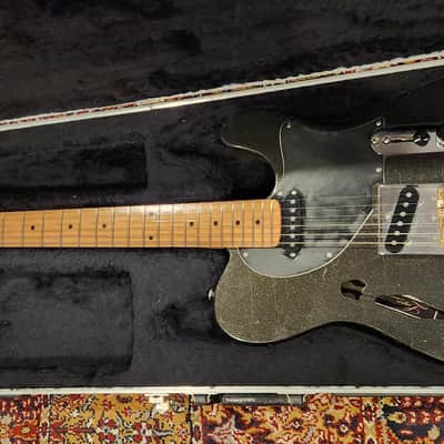 2010 Logan Custom Guitars Thinline Tele  - Worn Black Metalic image 10
