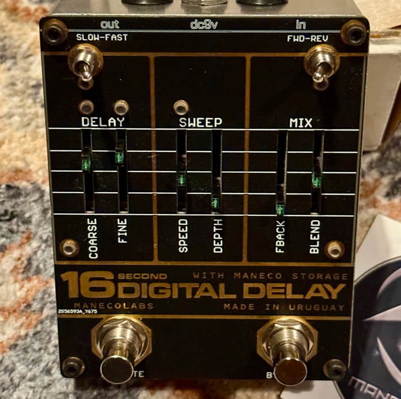 Maneco Labs 16 Second Digital Delay 2020 - Black image 1