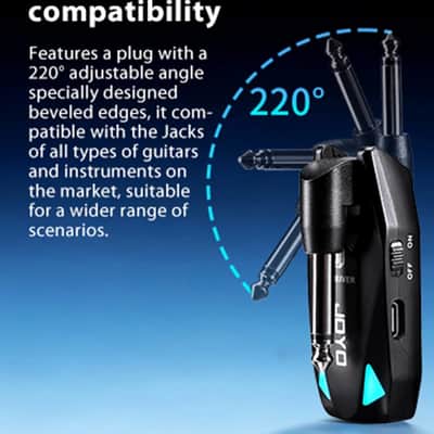 Joyo JW-08 Wireless Transmitter Receiver UHF ISM 20-20kHz Frequency Band, price include the import duty for US buyer image 5
