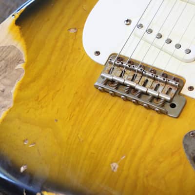 2015 Nash S-57 Electric Guitar 2-Tone Sunburst Heavy Relic + OHSC image 7
