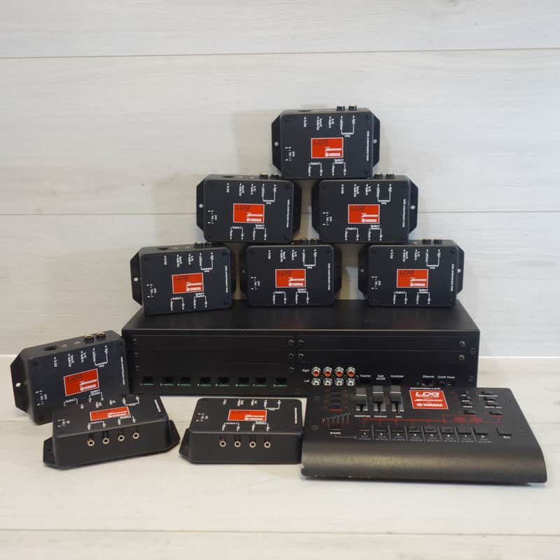 Yamaha LC3 Music Lab System — Teacher Console + Hub + 8 Student Boxes w/ Power Supplies 2000's - Black image 1