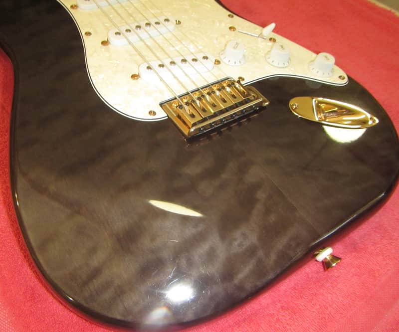 Arbor Strat style guitar 2000's? - Charcoal quilt w/Padded gig bag. image 1