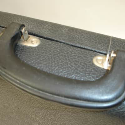 Vintage Fender Mustang Electric Guitar Case, Black with Oxblood Interior image 7