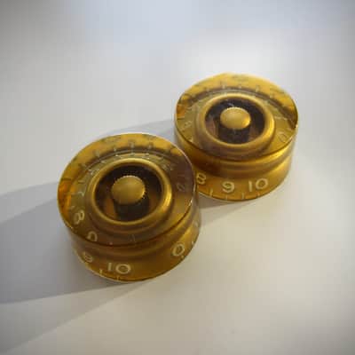 Gibson Les Paul Standard & Junior Speed Knobs Authentic Vintage Part Circa 1953-1955 Gold image 2