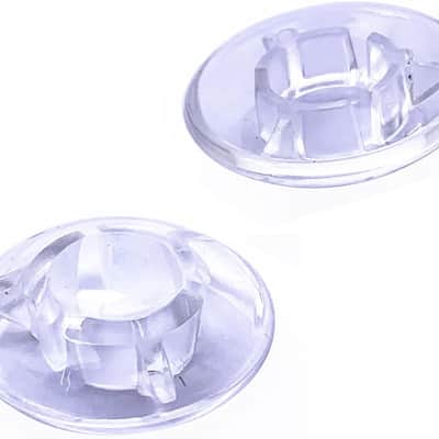 Clear Mushroom Style Guitar Effect Pedal Footswitch Toppers Foot Nail Cap Protection Cap for Guitar Effect Pedal Protection Cap 16-Pack image 3