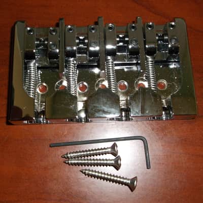 Hipshot A Brass Bridge For Fender American Deluxe Bass - CHROME