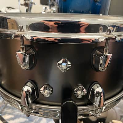 Mapex BPBR460CSB Black Panther Wraith Matt Halpern Signature 14x6" Brass Snare Drum 2010s - Satin Black image 2