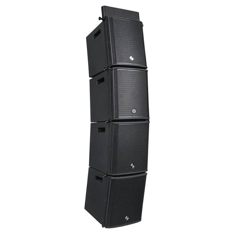 ZETHUS-M3X4 | ZETHUS Series Line Array Speaker System with Four Compact 6 x 3" Line Array PA Speakers and One Flying Frame, Black image 1