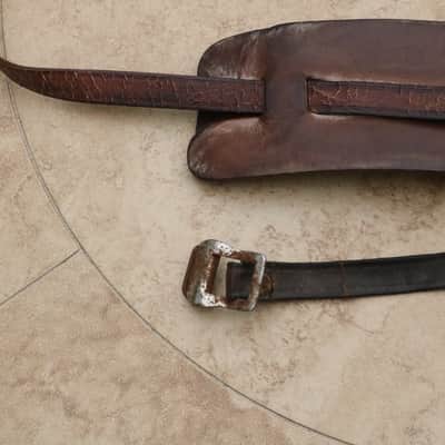 Ancient Leather Guitar Strap Circa 1950's or older image 2