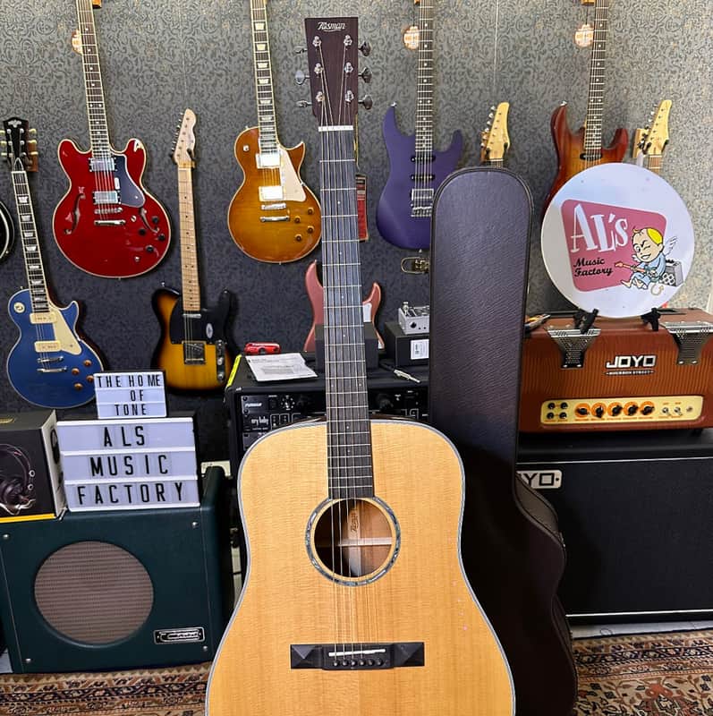Tasman Guitars TA300 E  Dreadnought w/ Fishman Presys Plus  Natural( ALL SOLID) image 1