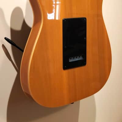 CUSTOM DESIGNED & CRAFTED - SOLID ASH STRAT STYLE W/BUTTERSCOTCH DOUBLE BOUND BODY W/RED APPLE JASPER - SERIAL #075 -  2025 image 15