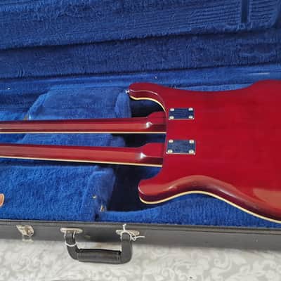 1981 Rickenbacker 4080 6/4 Double Neck 4001 Bass 480 Guitar Burgundy Red image 11