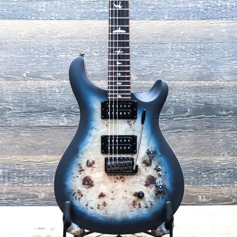 PRS SE Custom 24-08 Poplar Burl Limited Edition Lake Blue Midnight