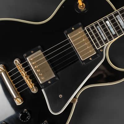 2021 Gibson Custom Shop Historic '57 Les Paul Custom Black Beauty Reissue - Ebony VOS | USA Vintage Long Neck Tenon No Weight Relief 4.18kg | CoA OHSC image 7
