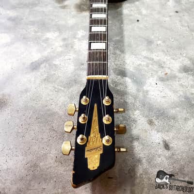 RARE Silvertone / Supro / Valco Artist Rhythm Tone "Art Deco" Electric Guitar (1958, Black & Gold) image 14
