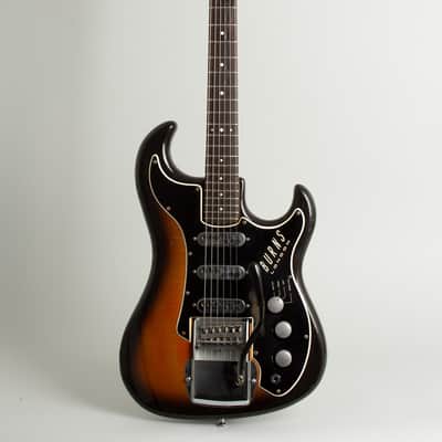 Burns Jazz Split Sound Solid Body Electric Guitar (1964), ser. #9652, black alligator hard shell case. image 1