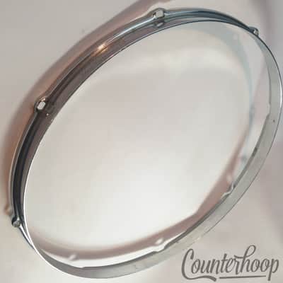 *Slingerland 15" Radio King Snare/Tom Drum Rim/Hoop Chrome-Brass Engraved Batter image 1