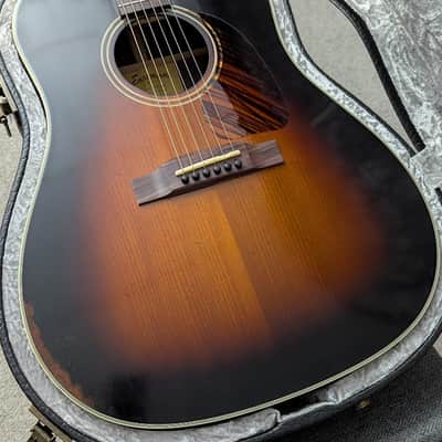 Eastman E25SS/V-SB Sloped Dread Acoustic, w/Vintage-distressed finish, case, setup, & shipping image 1