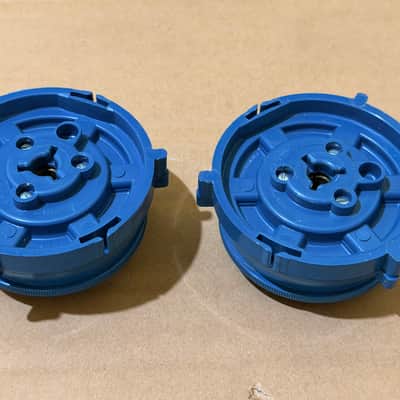 VIF International NAB Reel Hub Adapters Pair Blue 10.5” Reel-to-Reel Tape Recorder Made USA image 2