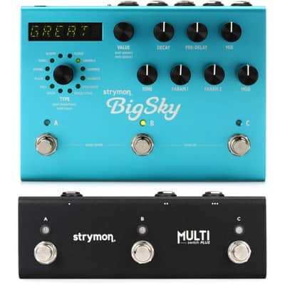 Strymon BigSky Multidimensional Reverb Pedal and Multi Switch Plus Pack image 2