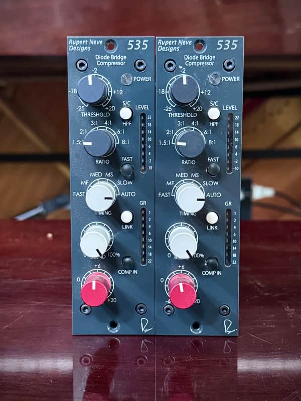 Matched Pair - Rupert Neve Designs 535 500 Series Diode Bridge Compressors - Sequential Serial Numbers image 1