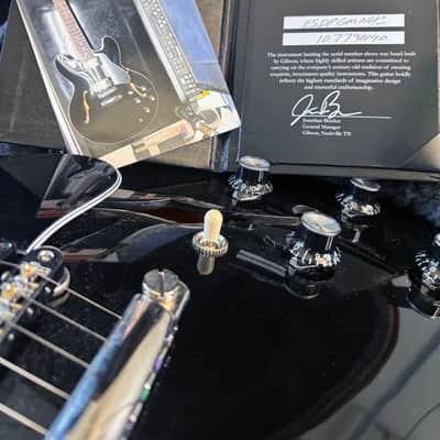 Gibson Memphis ES-335 Dot Graphite Metallic 2019 USA Modified w/ Burstbuckers, Locking Grovers, COA & Case image 8