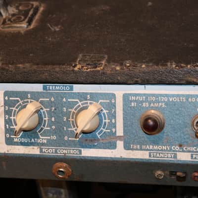 Rare 1960s Harmony H311 Reverberation Tube Amp - Works Great - No Tariffs image 10