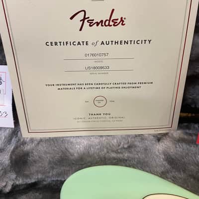 Fender 2018 Ltd Ed Parallel Universe Jazz-Telecaster Electric Guitar, RW FB, Surf Green image 12