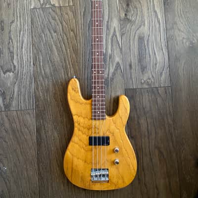 Handmade 4-string bass guitar 2018 Natural image 1