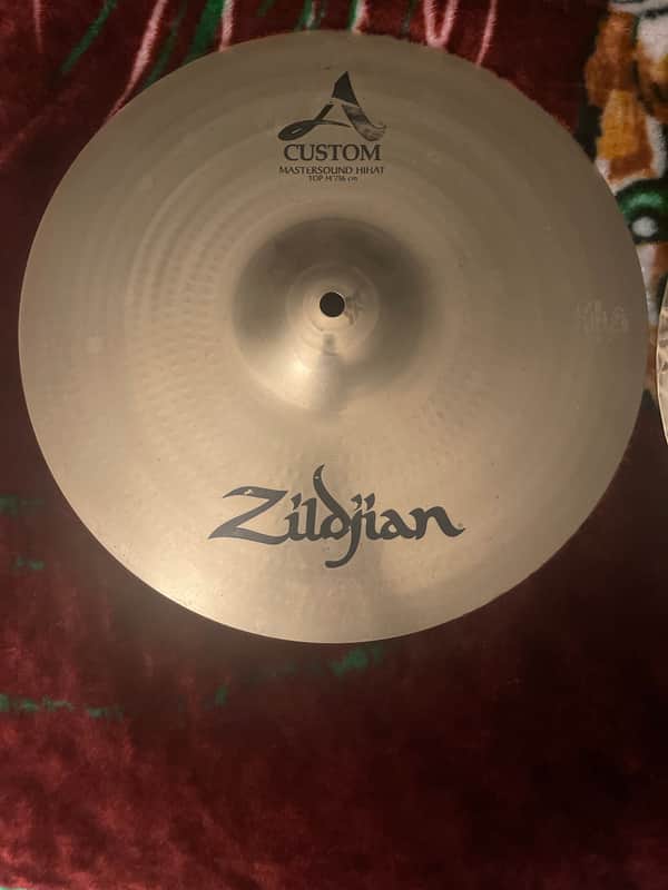 Zildjian 14" A Custom Mastersound Hi-Hat Cymbals (Pair) 1999 - Present - Brilliant image 1