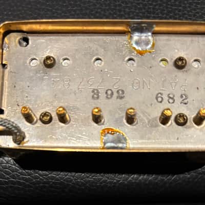 Gibson Tim Shaw PAF Reissue Humbucker 1982 - Gold - Ink Stamp 392 682 image 2