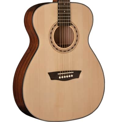 Washburn AF5K Apprentice Series Folk Body Acoustic Guitar with Hardshell Case, Natural image 3