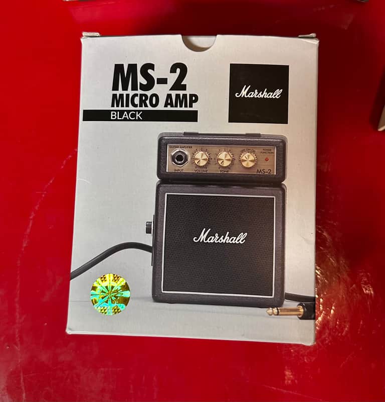 Marshall Micro Stack MS-2 1-Watt 1x2" Battery-Powered Guitar Combo 2012 - Present - Black image 1