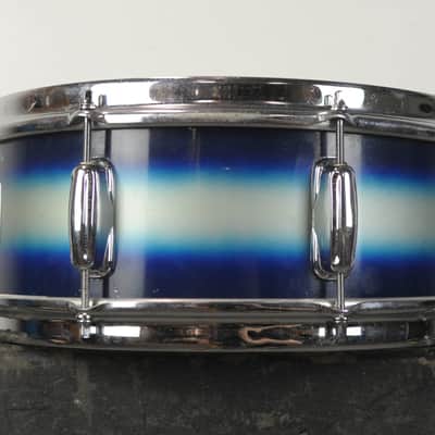 1960s Slingerland 5x14 Blue & Silver Duco Hollywood Ace Snare Drum image 6