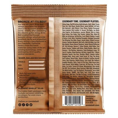 Ernie Ball 2150 Earthwood Phosphor Bronze Extra Light 10-50 image 2