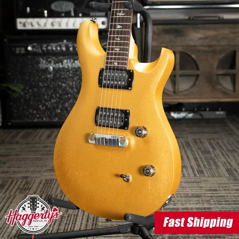 PRS SE CE 24 Solid Body Electric Guitar - Metallic Gold Stain with Gig Bag image 1